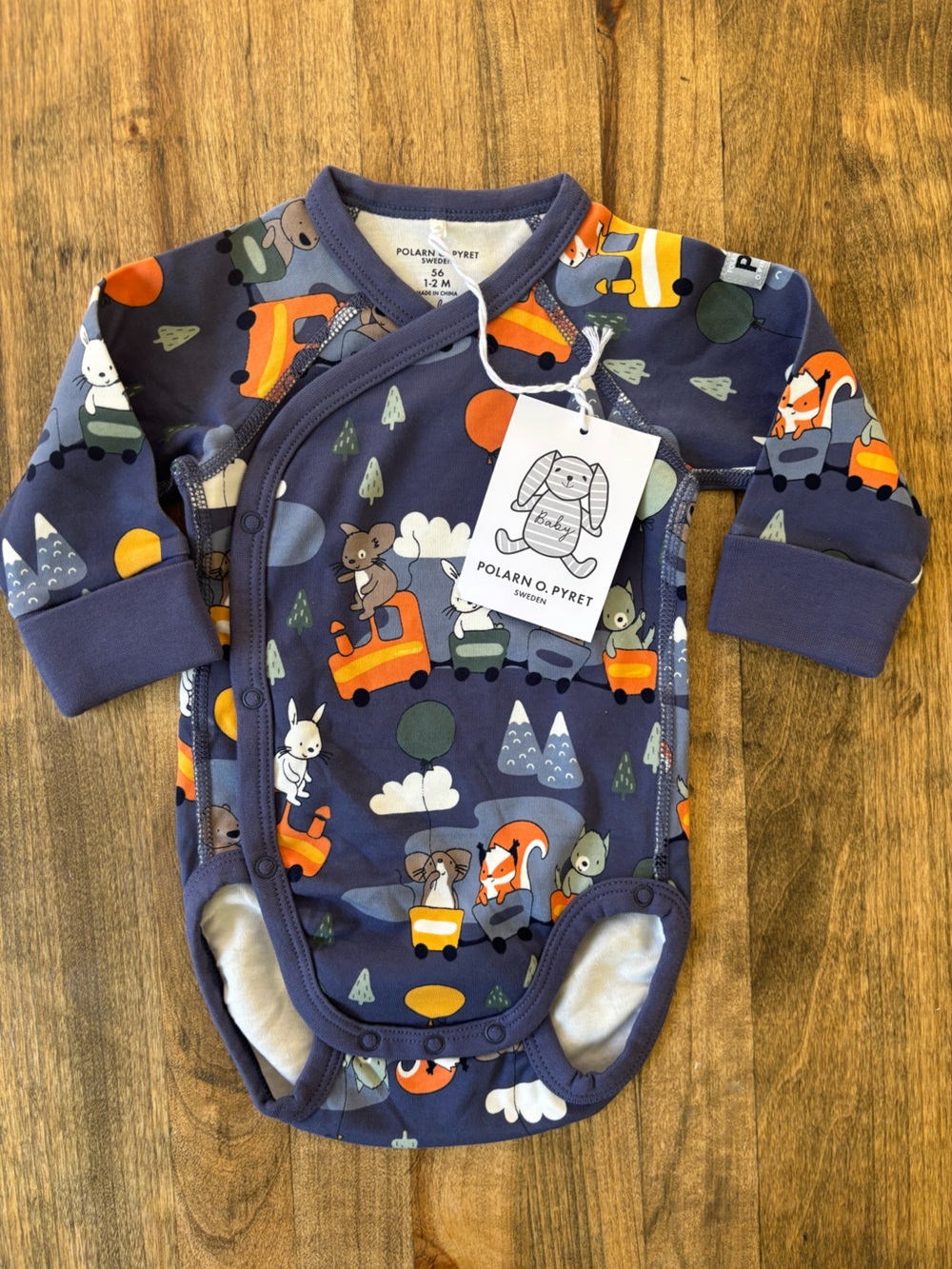 Infant Polarn O. Pyret Train Long Sleeve Onesie